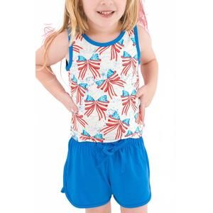 NEW BIRDIE BEAN belle tank top and short set in blue